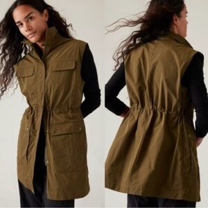 ATHLETA Boundless Olive Utility Vest Jacket
